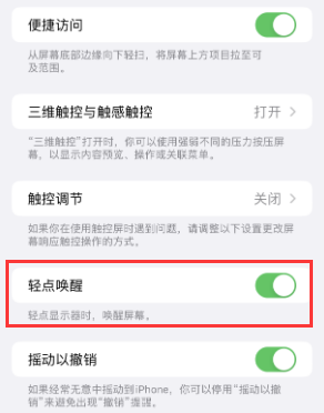 隆回苹果授权维修站分享iPhone轻点无法唤醒怎么办 