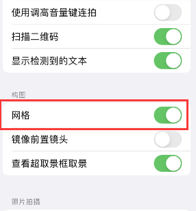 隆回苹果手机维修网点分享iPhone如何开启九宫格构图功能 