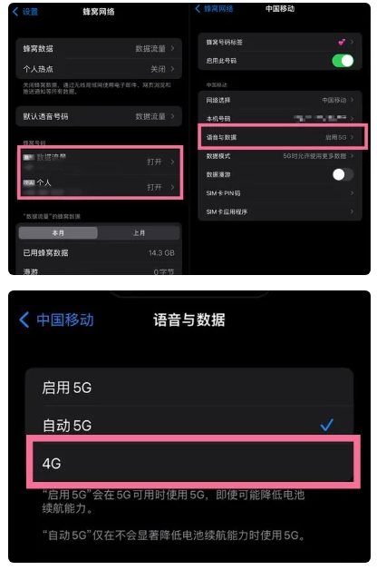 隆回苹果手机维修分享iPhone14如何切换4G/5G? iPhone14 5G网络切换方法 